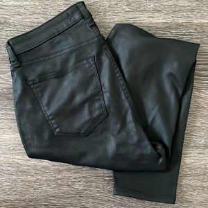 Black (faux) Leather Abercrombie Jeans